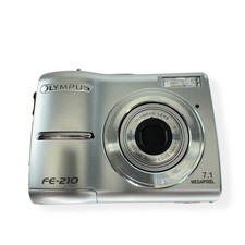 Olympus FE-210 Digital Camera Silver Untested Parts or Repair Only