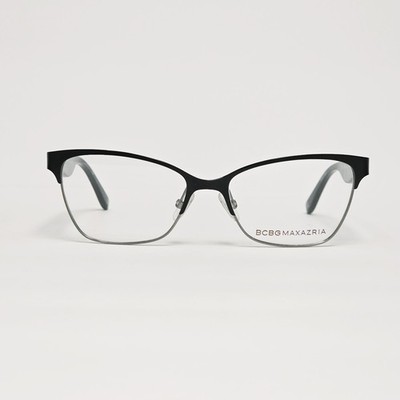 BCBGMAXAZRIA Audra Women's Oval Glasses in Black | Size: 51mm