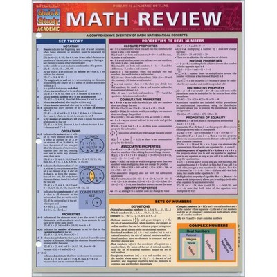 QuickStudy BarChart: Math Review
