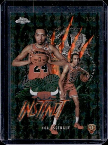 2025 Topps Chrome Noa Essengue Refractors Orange Geometric (RAW)