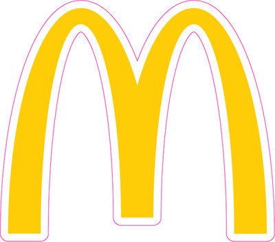 MC Donald Arch Logo Vinyl Sticker for Car Laptop Water Bottle - Multiple Sizes