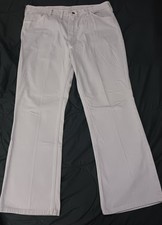 Vtg 70s Wrangler No Fault Mens Flare Leg Denim Jeans 36x32