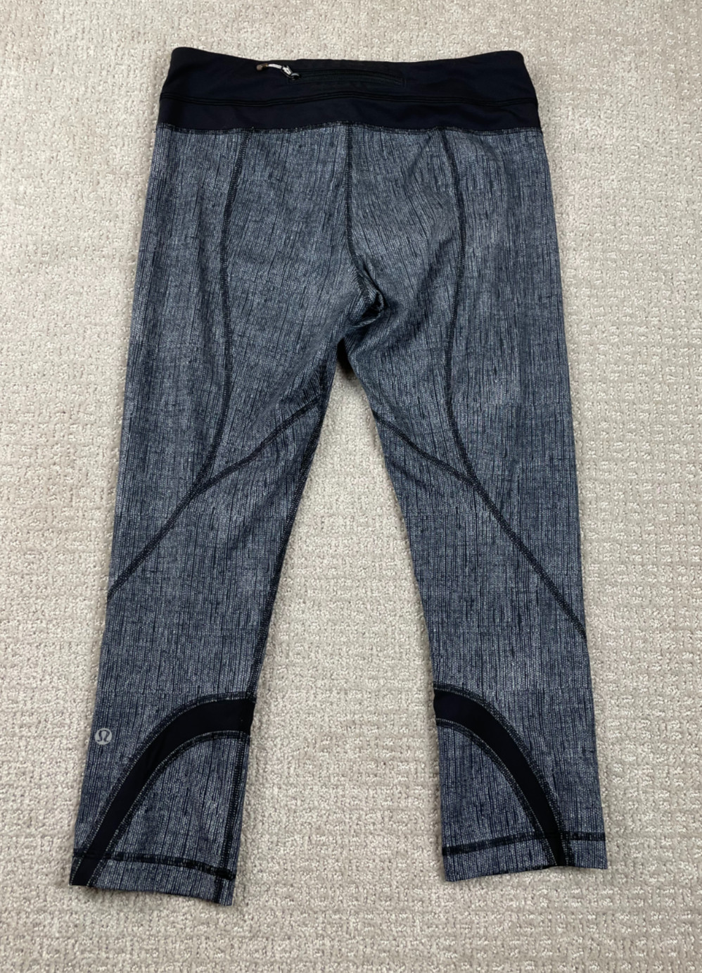 Lululemon Leggings Womens Size 6 Run Inspire Crop II Luxtreme Burlap Black Dune