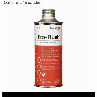 DiversiTech PF-16 Pro-Flush Flushing Solvent/Cleaner, 16 oz Bottle