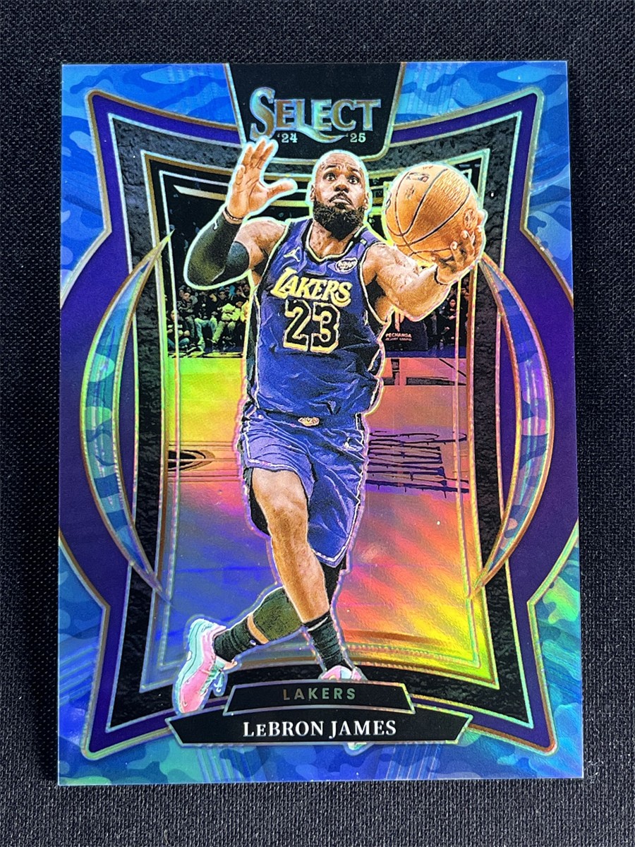 2024-25 Panini Select LeBron James #54 Concourse Camo Blue Prizm Lakers /99