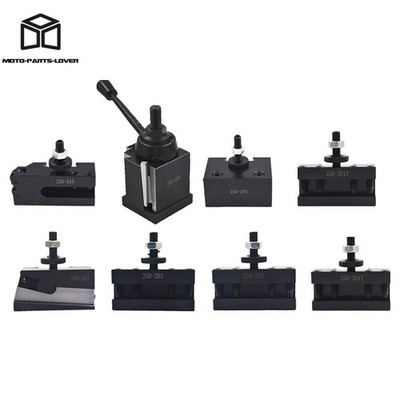 BXA 250-222 Wedge Type Tool Post For Lathe 10 - 15'' With 7 Pack Tool Holders New