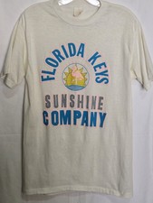 Vintage 80s Florida Keys T-Shirt Sunshine Company Flamingo Graphic USA Made...