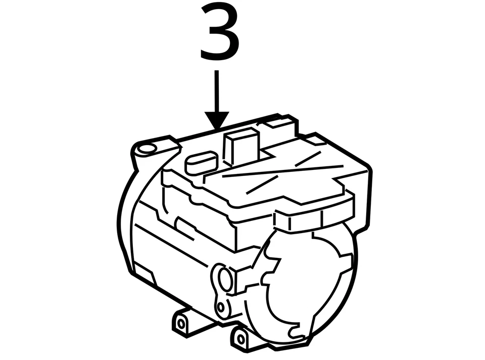 AC Compressor Fits 08-09 LEXUS RX400h 6869915 - Image 4 of 4