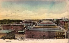 Dr Jim Stamps Postcard Palestine Texas View Of Town C1909 Hand Colored