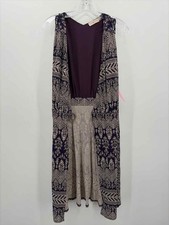 Pre-Owned Tory Burch Purple Size Medium Wrap Knee Length Sleeveless Dress