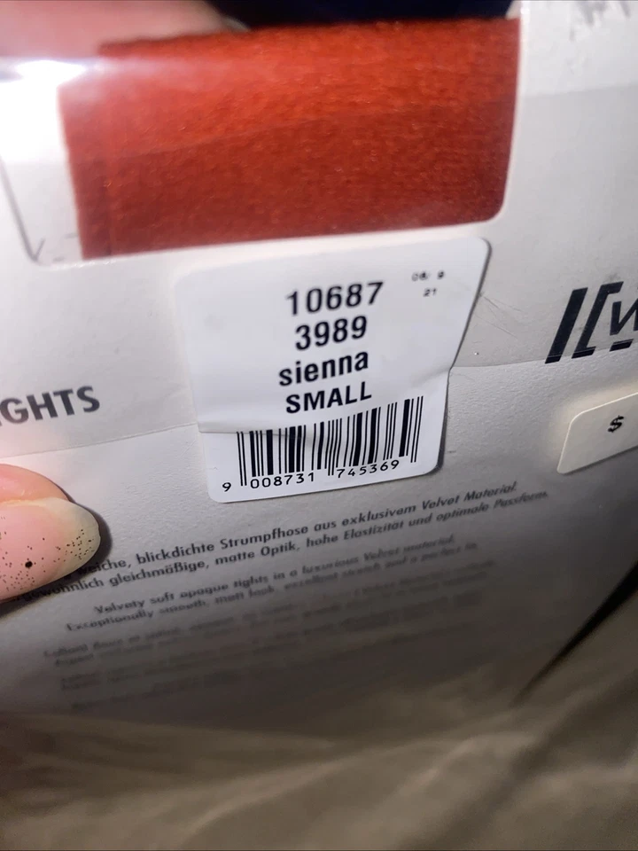 50 Medias Wolford Algodón Terciopelo De Luxe Color Siena Talla Pequeña NUEVAS Foto 4 de 4