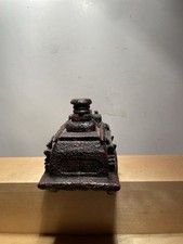 Vintage Cast Iron Steamer Fire Truck Red 1930s 6.5  Excellent Condition 13