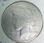 1934-S 1 Ounce Silver Dollar Peace Dollar Fine Silver Bullion Lady Liberty