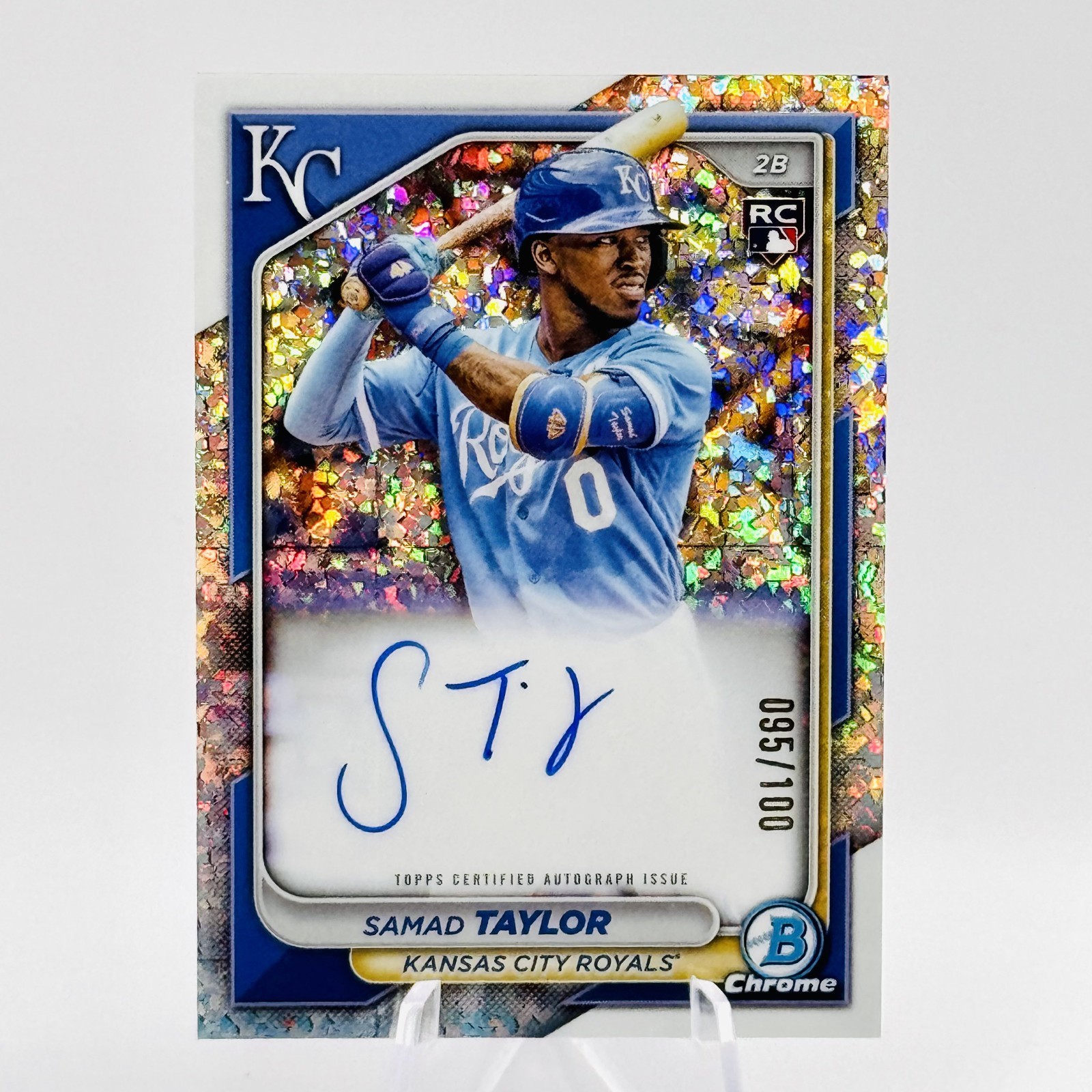 SAMAD TAYLOR 2024 Bowman Chrome Rookie Auto Mini-Diamond Refractor /100 #CRA-ST