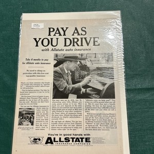 1958 Allstate Insurance Advertisement Paper Good