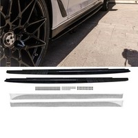 Sport-Performance Seitenschweller Schwarz +Folie AnsäTze Passt für BMW G30 G31 M