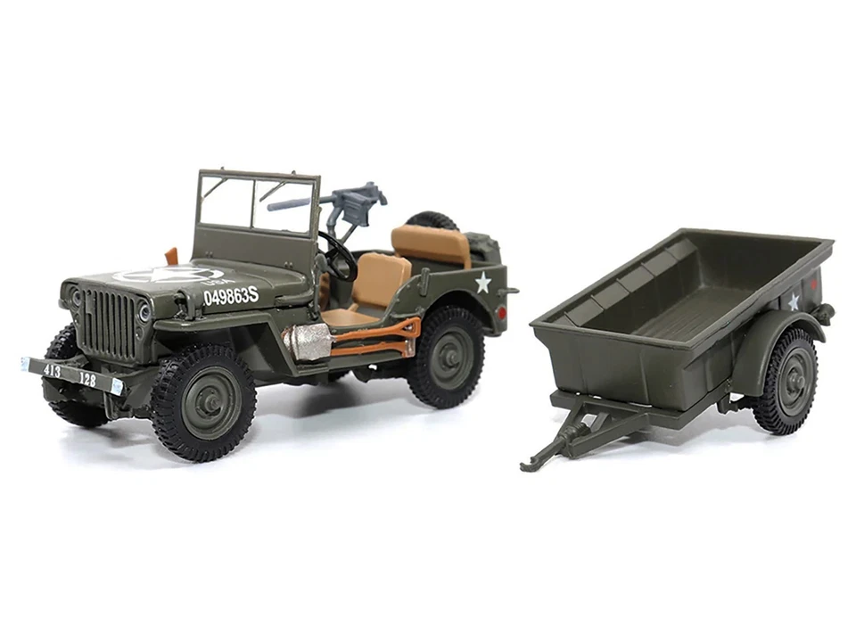  Willys Jeep 1/4-Ton Utility Truck with Trailer 1/43 Scale Militaria 23200-44 - Image 2 of 4