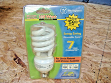 5 Westinghouse 26 100 watt twist dimmable fluorescent bulbs 26twist/27/dim/cd