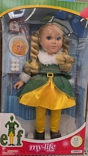 My Life As Buddy Elf  18-inch Doll Blonde Hair Blue Eyes Htf