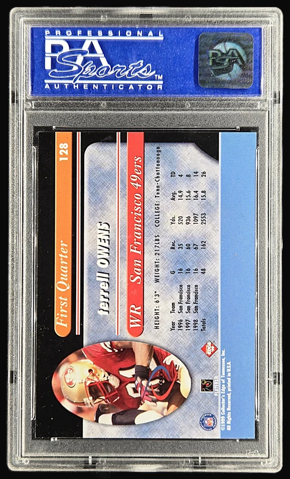 Terrell Owens 1999 Collector'S Edge Odyssey #128 PSA 9 - Image 2 of 2