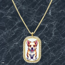 Stunning Cute Dog Puppy Pendant Necklace Picture Design Charming Gold Tone Best