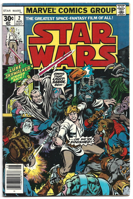 STAR WARS #2*MARVEL*1977*NEWSSTAND*1ST OBI-WAN KENOBI CHEWBACCA*FN