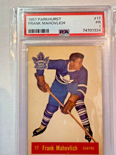 1957/58 Parkhurst #17 Frank Mahovlich Toronto Maple Leafs  Rookie  PSA  1