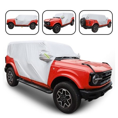 Silver Half Car Cover Waterproof UV Protect Fit For Ford Bronco 4-Door 21-22  kr