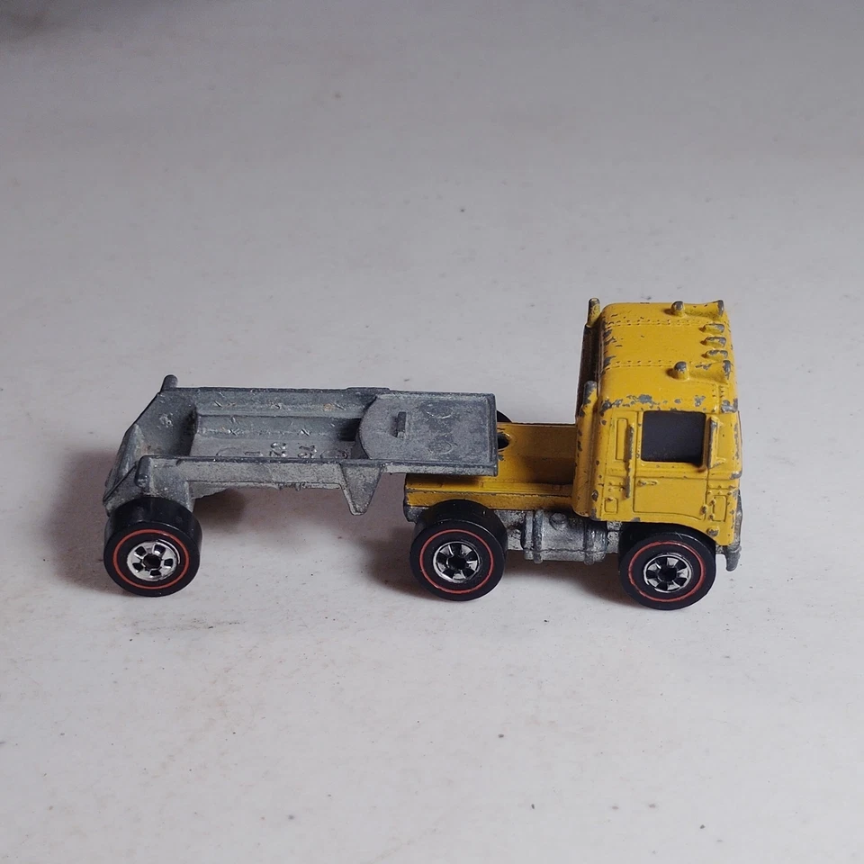 Vintage Mattel Road King Cab Mountain Mining And Trailer Hot Wheels Redline - Image 3 of 4