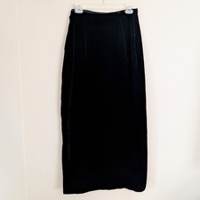Vintage Ira Berg Black Velvet Maxi Pencil Skirt Size 6/8 High End Made in Italy