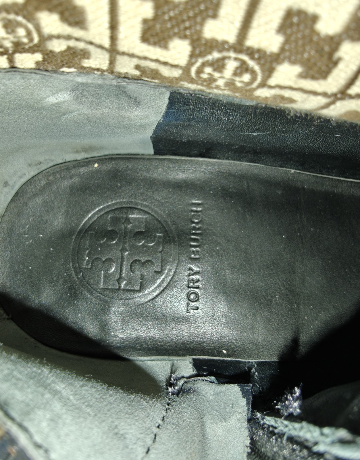 Tory Burch Women's Black Leather Studded Full Zip Knee High Riding Boots, Sz 5.5 thumbnail 10