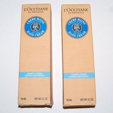 L'OCCITANE 20 Organic Shea Butter Hand Cream  Lot of Two 5.1 oz  10.2 oz