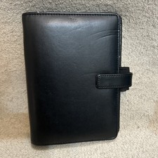 Personal Filofax A5 Leather Organiser Black 2004