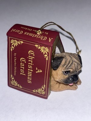 Christmas Pug Dog Ornament Holiday Classic Danbury Mint Pugs and Kisses US51