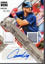 2022 Diamond Kings DK Material Signatures Gold #27 Connor Wong Auto /99 - BB