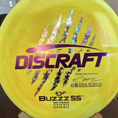Discraft ESP Buzzz SS Worlds Edition Special Edition Yellow 177g 5 4 -2 1