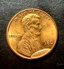 1980-P Lincoln Memorial Cent — photo from another recent sale