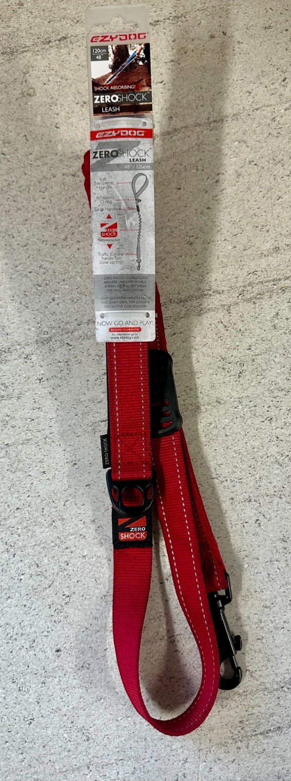 Ezydog Red Zero Shock Dog Lead In - 120Cm - Image 6