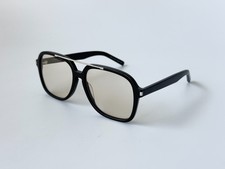 SAINT LAURENT SL 545 001 Sunglasses Black Frame Light Yellow Lens Unisex