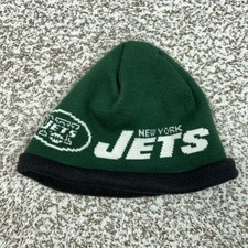 New York Jets Hat Beanie Men One Size Green NFL Football Fleece Lined Winter USA