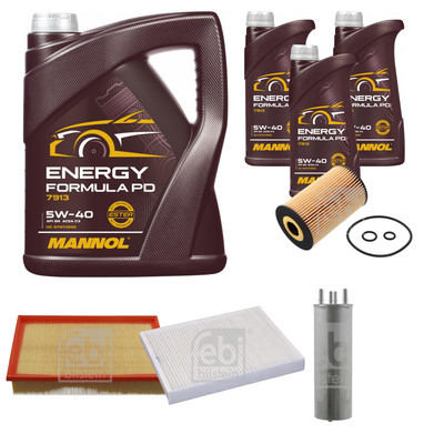 FEBI BILSTEIN Inspektionspaket 8L MANNOL Energy Formula PD 5W-40 für VW