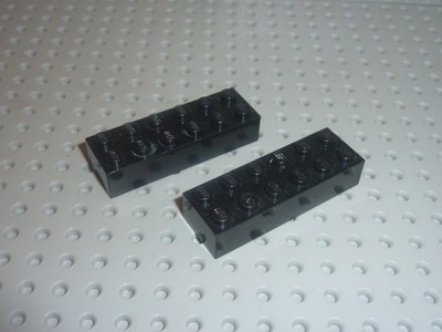 2 x Lego Steine schwarz Stein 2x6 Ref 2456 Set 6399/6988/6958/6761/6079/6082/6748