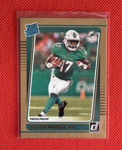 2021 Panini Donruss Rated Press Proof Bronze Jaylen Waddle RC #263 Dolphins