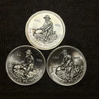 Lot of Three 1985 Engelhard 1oz Silver American Prospector