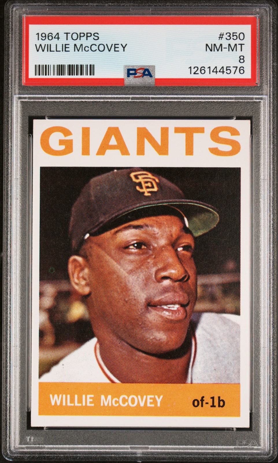 1964 TOPPS #350 WILLIE MCCOVEY PSA 8