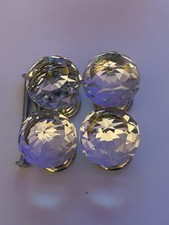 Boutons de porte cristal diamant effet or placard tiroir meuble x4