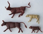 VTG 50s 60s MARX ORIG LONG HORN BULL WESTERN RANCH TOWN STEERS CATTLE CALF LOT