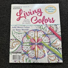CREATIVE EXPRESSION LIVING COLORS ADULT COLORING BOOK BRAND NEW