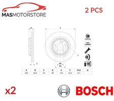 BREMSSCHEIBEN SATZ PAAR BOSCH 0 986 479 H39 2PCS P FÜR MERCEDES-BENZ S-CLASS