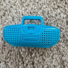 Barbie Ken Skipper Doll Toy Radio Boombox Machine WORKS Plays a Tune Blue 3"